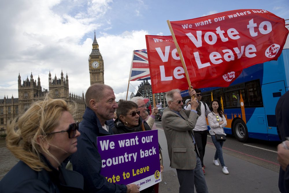 Warga Inggris saat merespon adanya gerakan braxit (Britain Exit). Foto IST