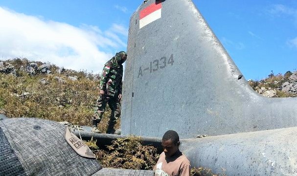 Pesawat Hercules Milik TNI AU yang Jatuh di Wamena Hasil Hibah dari Australia/Foto via Okezone