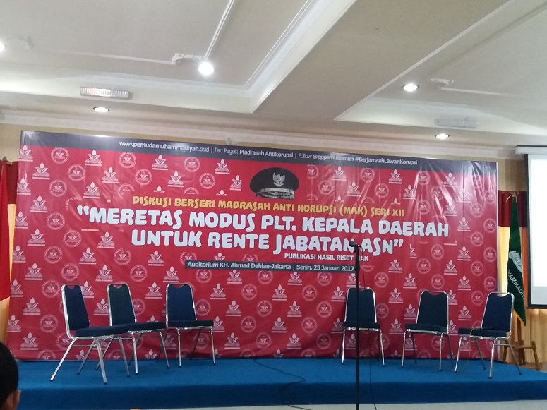 Panggung presentasi hasil penelitian di PP Muhammadiyah/Foto Fadilah/NUSANTARAnews