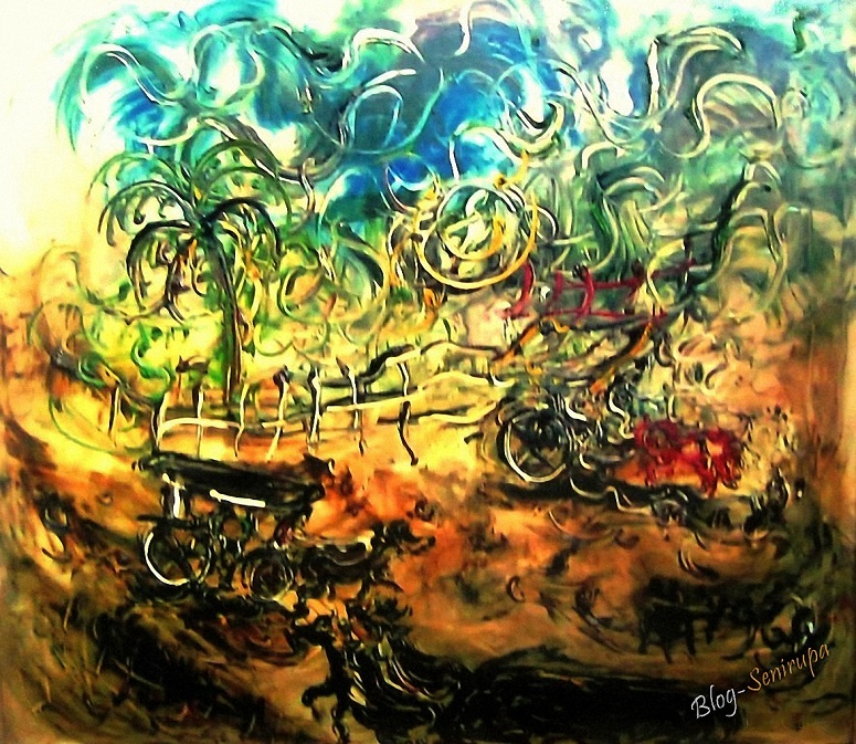 Lukisan karya Affandi, "Andong Jogja", 110cm X 95cm, 1963/Foto: Blog Senirupa