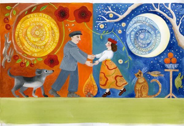 Illustration by Julie Paschkis from Pablo Neruda: Poet of the People by Monica Brown