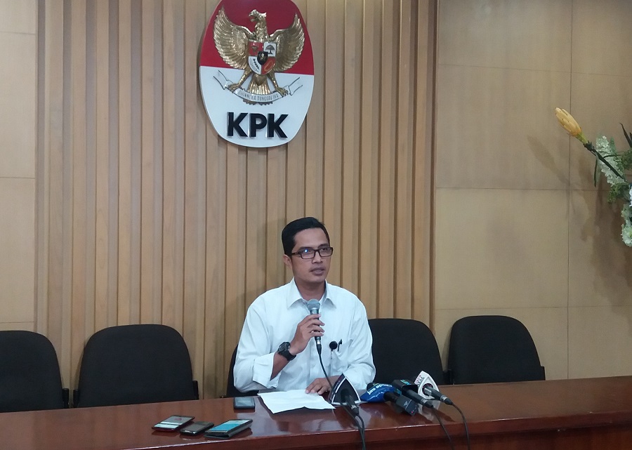 Jubir KPK, Febri Diansyah dalam Konferensi Pers, di Gedung KPK. Foto Fadilah/Nusantaranews