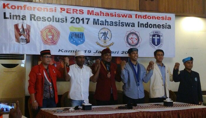 Mahasiswa Indonesia yang tergabung di dalam organisasi PMII, GMNI, GMKI, PMKRI, HIKMAHBUDHI, dan KMHDI. Foto Dok. Pribadi