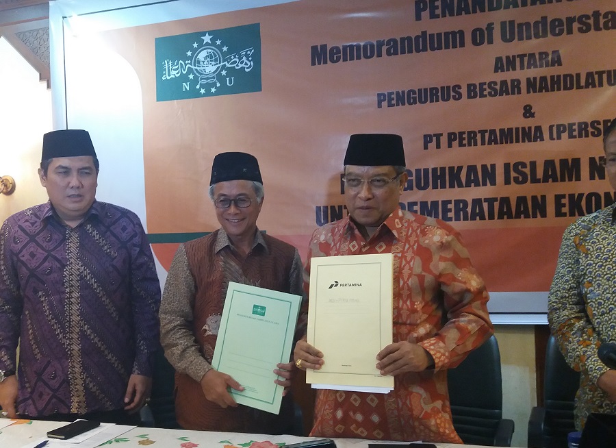 Nota Kesepahaman antara Pertamina dan PBNU. Foto Fadilah/Nusantaranews