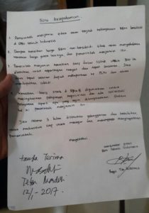 Nota Kesepahaman bem si dan pemerintah/Foto: Istimewa