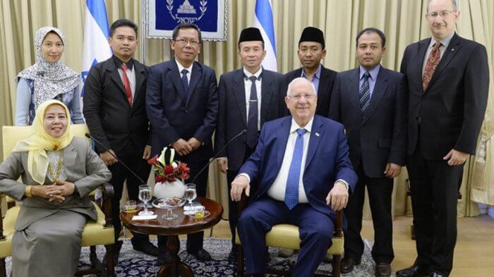 Perwakilan MUI temui presiden Israel Reuven Rivlin di Tel Aviv. Foto IST