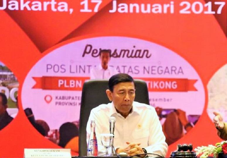 Wiranto saat membuka rapat koordinasi pengendalian pengelolaan perbatasan negara di Hotel Borobudur, Jakarta Pusat, Selasa (17/1)/Foto: Dok. Kemendagri