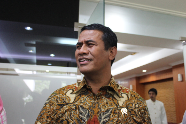 Menteri Pertanian Andi Amran Sulaiman di Auditorium Kementerian Pertanian, Jakarta Selatan,Kamis (2/2/2017)/Foto Andika/NUSANTARAnews