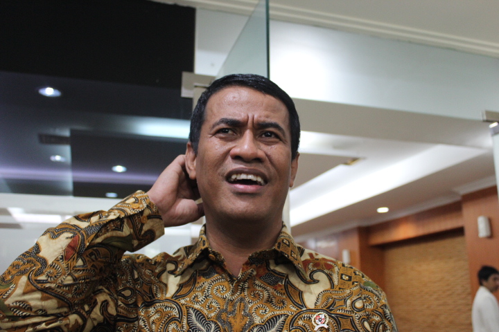 Menteri Pertanian Andi Amran Sulaiman di Auditorium Kementerian Pertanian, Jakarta Selatan,Kamis (2/2/2017)/Foto Andika/NUSANTARAnews