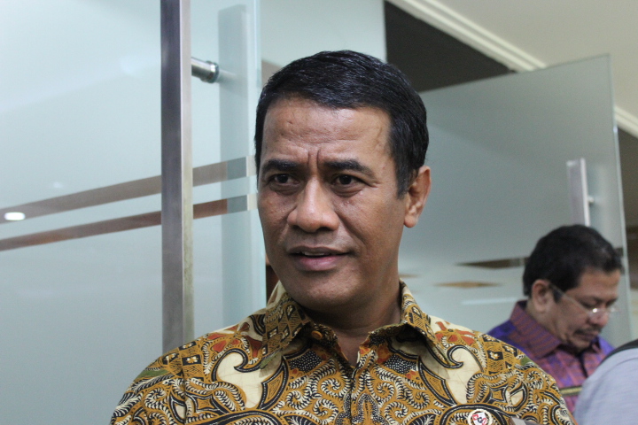 Menteri Pertanian Andi Amran Sulaiman di Auditorium Kementerian Pertanian, Jakarta Selatan,Kamis (2/2/2017)/Foto Andika/NUSANTARAnews