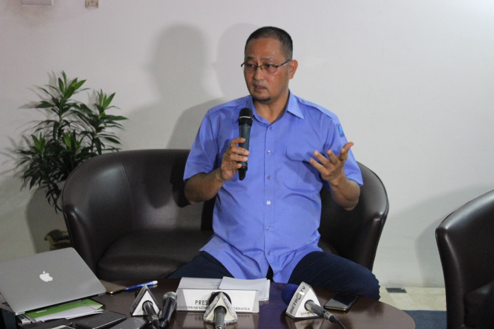 Direktur Jenderal Aplikasi dan Informatika Kemkominfo, Samuel Abrijani Pangerapan di gedung Kemkominfo, Jakarta, Rabu (22/2/2017)/Foto Richard Andika / NUSANTARAnews