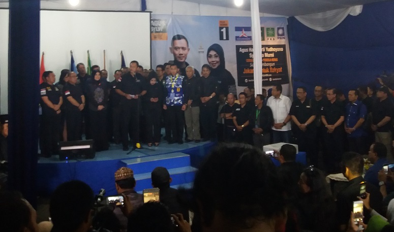 Cagub DKI, Agus-Sylvi Gelar Siaran Pers/Foto Fadilah/Nusantaranews