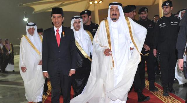 Jokowi dan Raja Salman/Foto via Liputan6