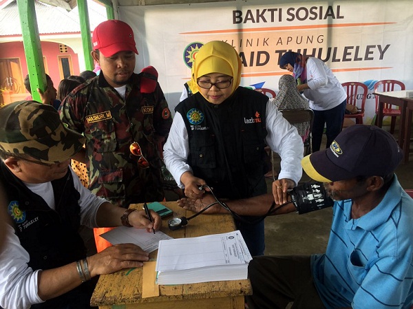 Ketua Kokam Dan SAR, Pimpinan Pusat Pemuda Muhammadiyah, Mashuri Masyhuda saat acara bakti sosial/Foto: Dok. Kokam