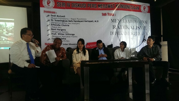 Diskusi "Menelaah Potensi Radikalisme Di Pilkada DKI Jakarta" di Cikini, Jakarta Pusat, Senin (20/3/2017)/Foto Ahmad Hatim | NUSANTARAnews