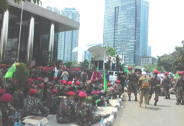 Kokam Pemuda Muhammadiyah Sambangi Gedung KPK/Foto Istimewa/Nusantaranews