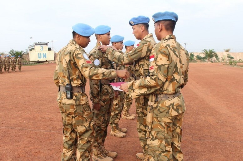 19 Prajurit Konga XXXVII-C/Minusca Naik Pangkat di Afrika Tengah/Foto Dok. Puspen TNI/Nusantaranews