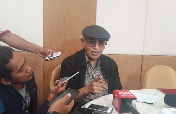 Ilmuwan Politik, Salim Said. Foto Restu Fadilah/ NUSANTARANEWS