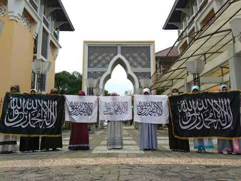 Aksi HTI di UIN Sunan Kalijaga Yogyakarta/Foto Istimewa/Nusantaranews