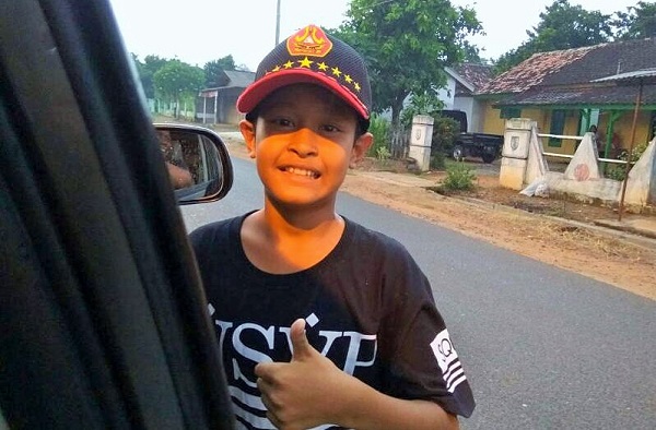 Davi Ravi Amar, pelajar kelas 5 SDN 4 Metro Utara, Kota Metro, Provinsi Lampung. Foto Erli Badra