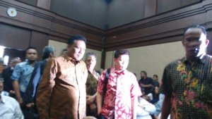 Olly Dondokambey Bersaksi di Sidang e-KTP Kesebelas. Foto Restu Fadilah/ NUSANTARAnews