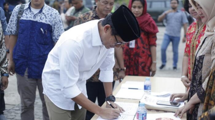 Sandiaga Uno saat ke TPS/Foto Istimewa/Nusantaranews