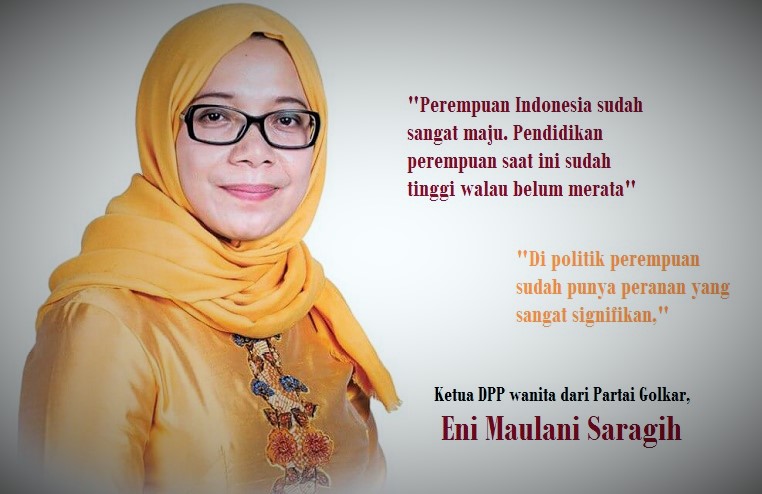 Ketua DPP wanita dari Partai Golkar, Eni Maulani Saragih. Ilustrasi foto: NUSANTARAnews