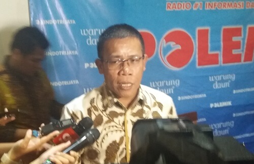 Politikus PDIP, Masinton Pasaribu usai diskusi publik di Warung Daun Cikini, Jakarta Pusat, Sabtu, (6/5/2017). Foto Restu Fadilah/ NUSANTARAnews