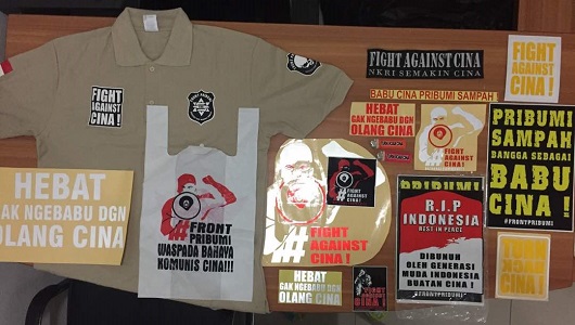 Puluhan Kaos Bertuliskan Anti-Cina Disita/Foto Istimewa