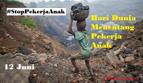 Hari Dunia Menentang Pekerja Anak. Foto: The Week | Ilustrasi: NUSANTARAnews.co