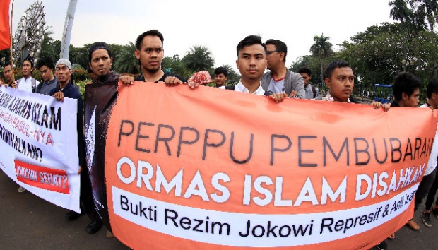 Aksi Penolakan Perppu Ormas/Foto via tempo/Nusantaranews