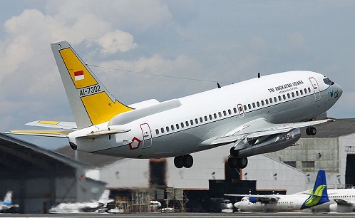 Pesawat intai strategis Boeing 737-200 ‘Camar Emas’ milik Skadron Udara 5. Foto Ian Lim/ via jakartagreater.com