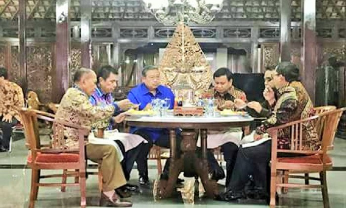 Santapan Makan malam pertemuan SBY-Prabowo di Cikeas. Foto: Net/WAG