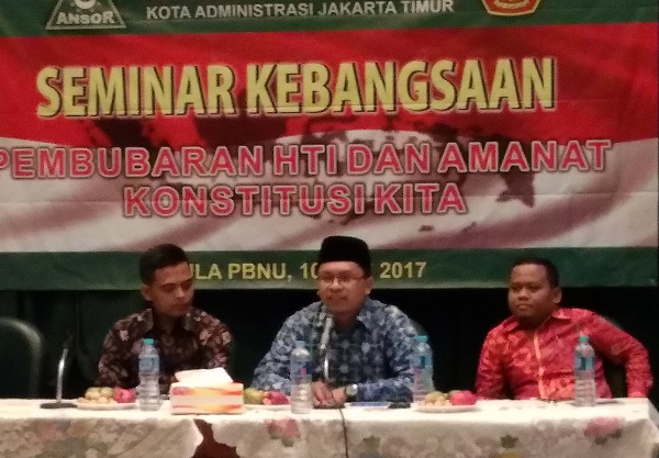 Zuhairi Misrawi isi Seminar Kebangsaan PC GP Ansor Jakarta Timur/Foto Sulaiman/Nusantaranews