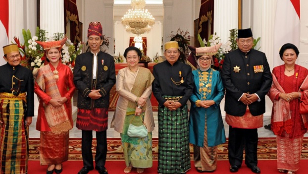 3 Mantan Presiden bersama Presiden Jokowi di Istana. Foto Istimewa