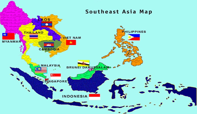 Peta ASEAN (ASEAN MAP). (Foto: Istimewa/Ilustrasi)