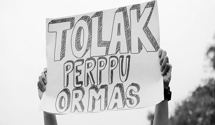 Demok tolak Perppu Ormas. (Foto: Kompas/Ilustrasi)