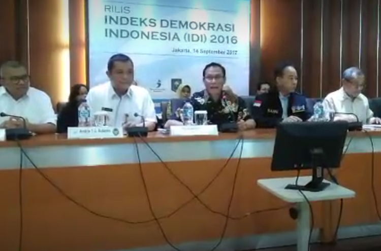 BPS Rilis Indeks Demokrasi Indonesia 2016/Foto Andika/Nusantaranews