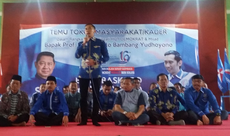 Ibas saat rayakan ulang tahun Demokrat di Ponorogo/Foto Nuscholis/Nusantaranews