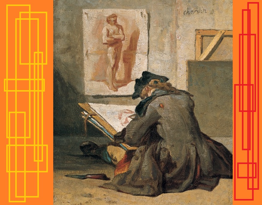 Jean Baptiste Siméon Chardin, "Young Student Drawing", Ilustrasi. Lukisan: Dok. Galerii de arta