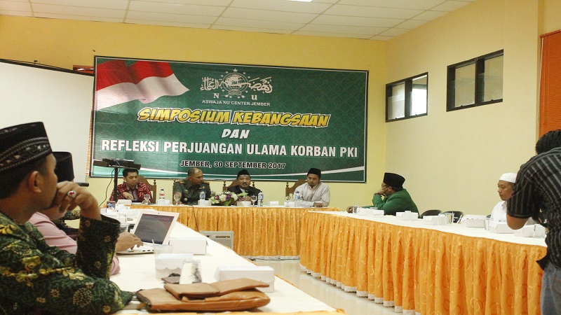 Jember menggelar Simposium Kebangsaan dan Refleksi Perjuangan Ulama Korban PKI 1948 dan 1956. (Foto: Dok. Dim Jember/Istimewa)