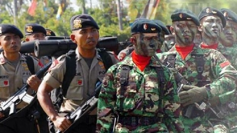 Tentara Nasional Indonesia (TNI) dan Kepolisian Republik Indonesia (Polri). (Foto: Ilustrasi/NusantaraNews)