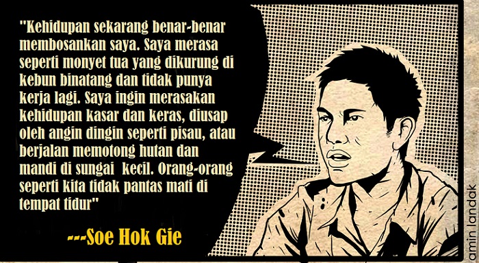 Quot Soe Hok Gie. Ilustrasi: NusantaraNews.co