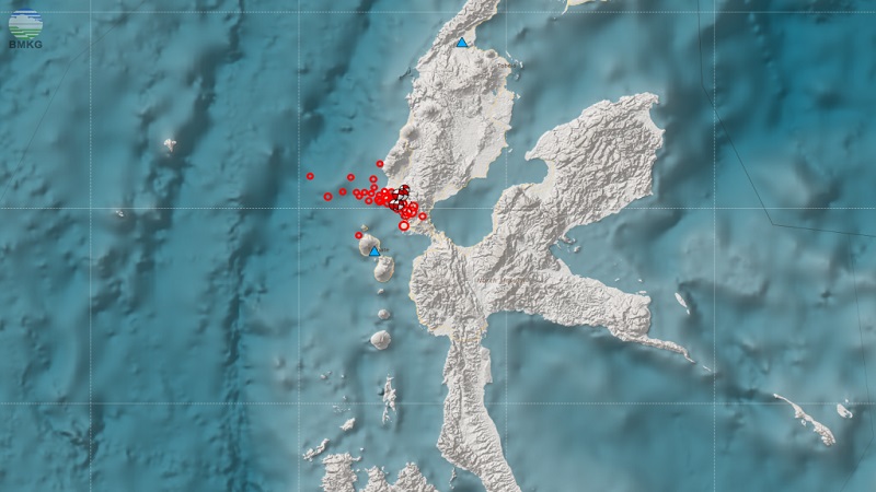 Gempa bumi swarm terjadi di Provinsi Maluku Utara pada Jumat (29/9) pukul 06.01 WIB. Kekuatan gempa bumi tersebut 4,7 skala richter dengan kedalaman 10 km.