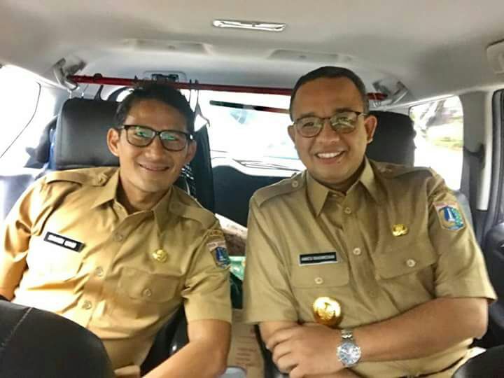 Gubernur dan Wakil Gubernur DKI Jakarta, Anies Baswedan-Sandiaga Uno. (Foto: Ical Frontline)