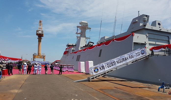 Menhan resmikan Kapal Penghancur Rudal KRI I Gusti Ngurah Rai. Foto: Dok. Kemenhan