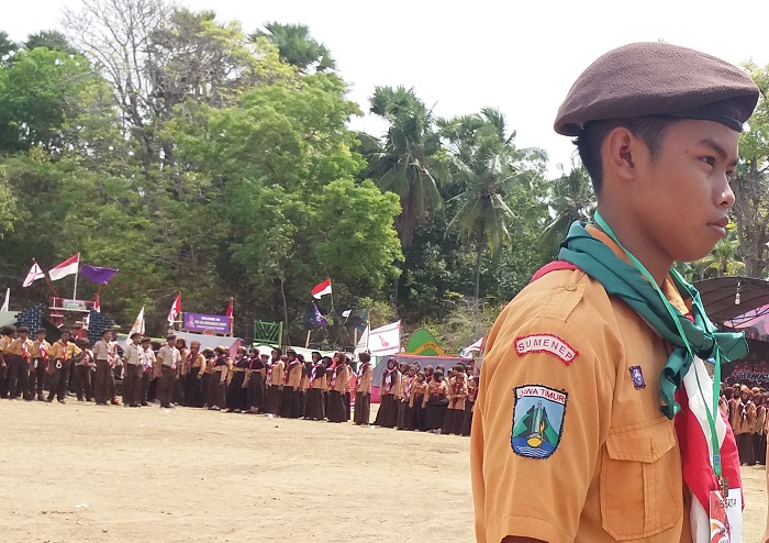 Kegiatan Kemah Santri di Sumenep (Foto: Mahdi/Nusantaranews)