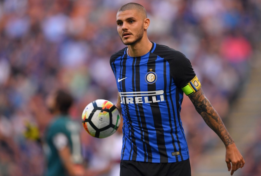 Striker Inter asal Argentina Mauro Emanuel Icardi Rivero sukses mencetak hattrick dalam Derby Della Madonnina di Giuseppe Meazza, Senin (16/10) dinihari WIB. (Foto: Squawka)