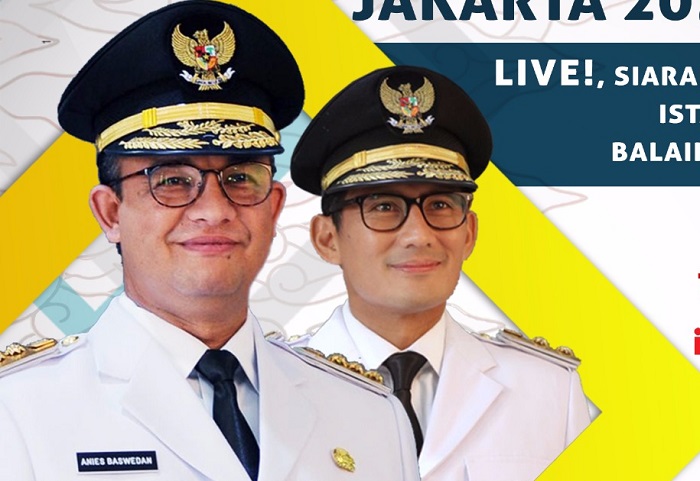 Pelantikan Gubernur DKI Baru Anies-Sandi (Foto Istimewa)