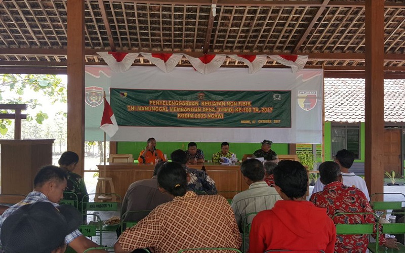 Penyuluhan penanggulangan bencana alam di Kabupaten Ngawi, Jawa Timur. (Foto: Wahyu/NusantaraNews)